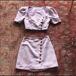 Fame & Partners 2 Piece Skirt Set - Dusty Lilac 2